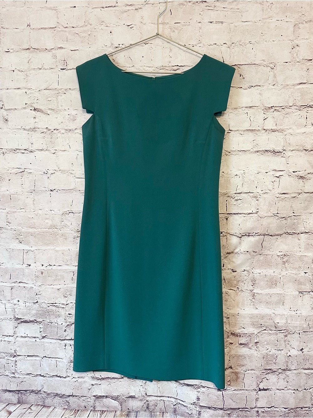 MM Lafleur  Teal Sarah Cap-Sleeve Sheath Dress